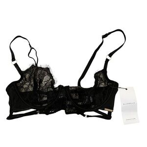 Bluebella Black Floral Lace Bra
